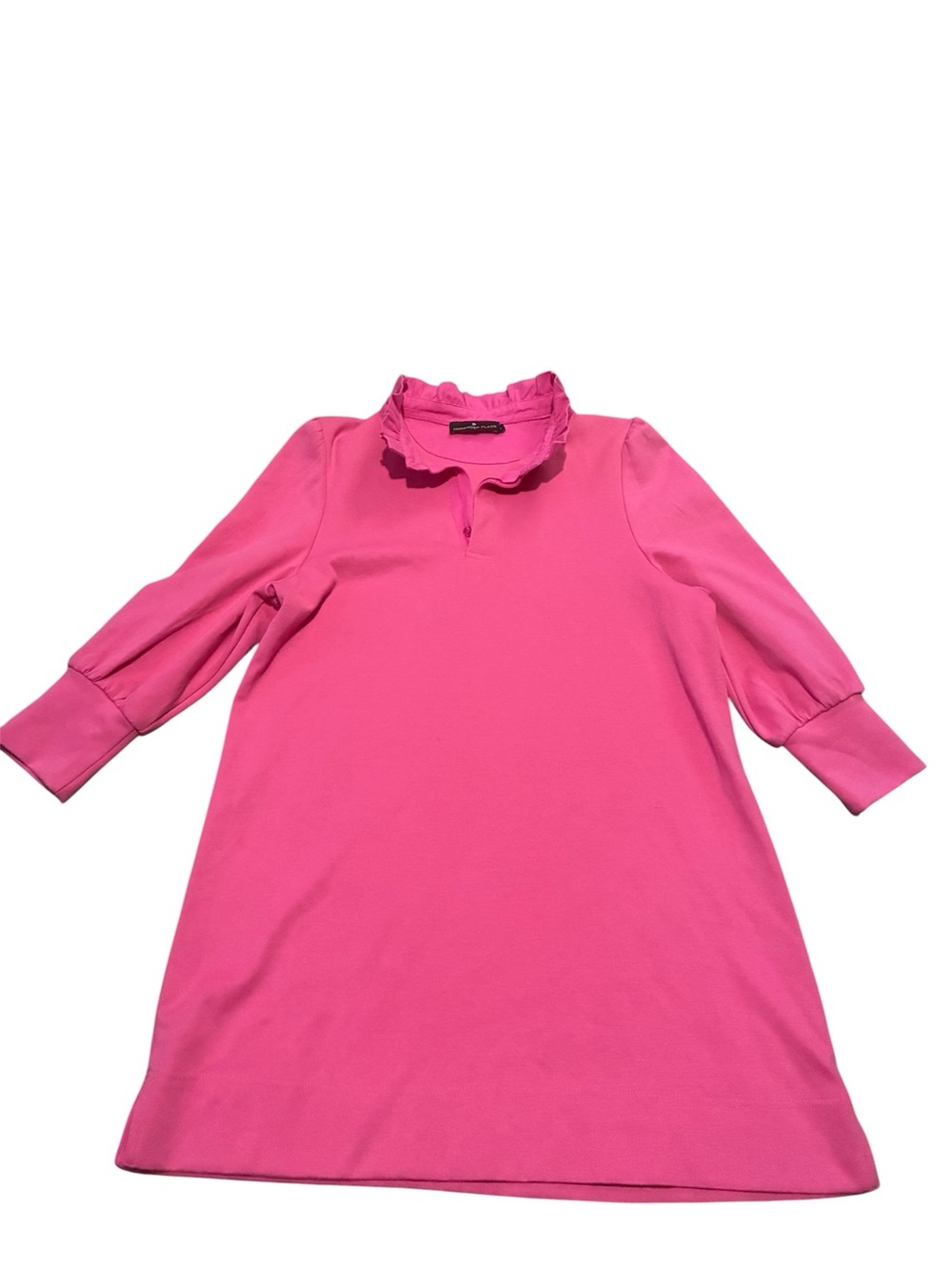 Pomander Place Hot Pink Ruffle Collar Dress